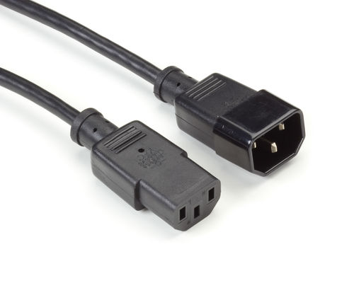 Черный держатель C14 панели IEC к силовому кабелю 1.5mm2 10A 250V Ac C13